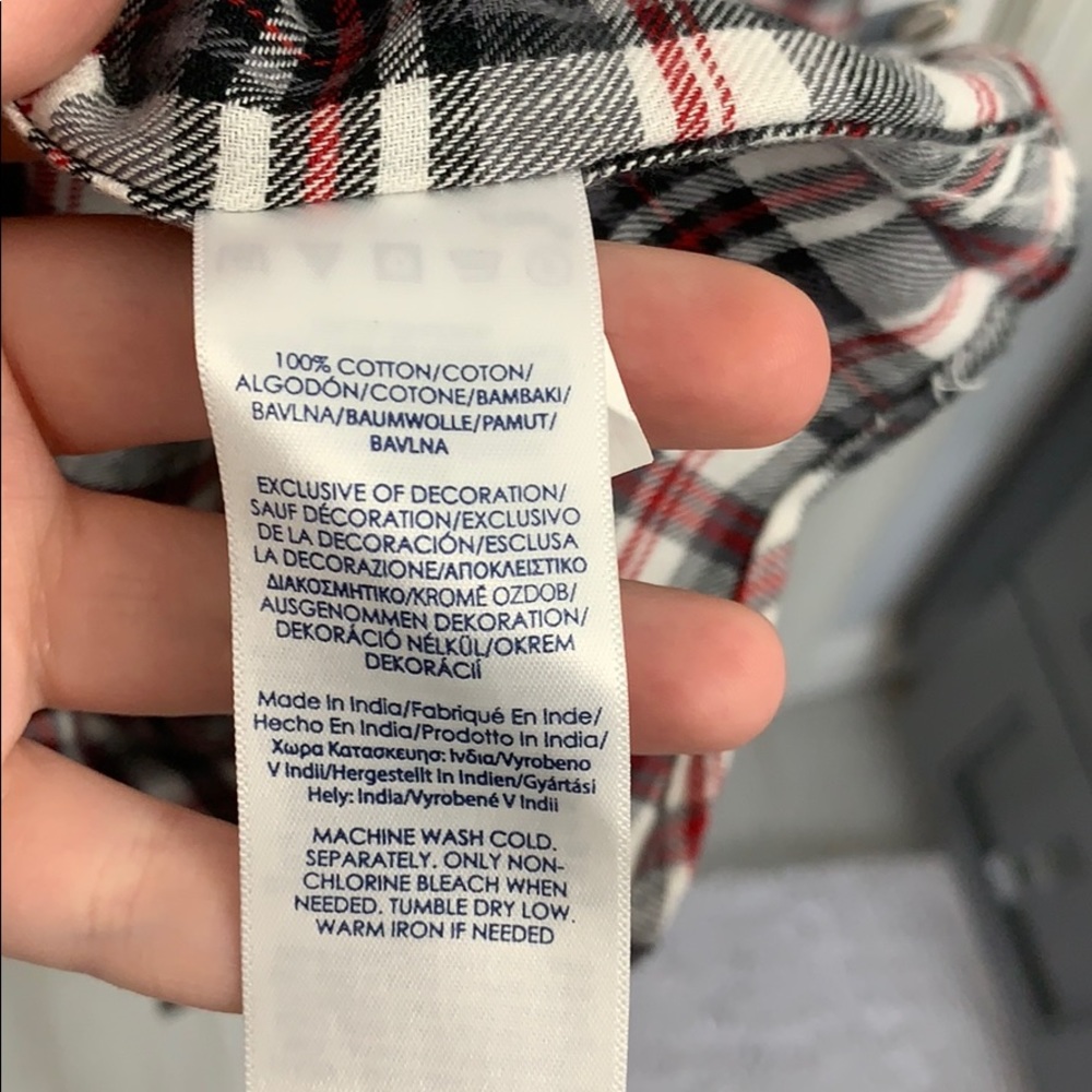 Chaps Long Sleeve Flannel Button Down Size Xl - image 5